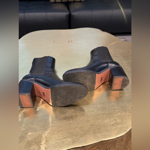 Zara Wide Heel Stretch Ankle Boots Size 37 - Picture 12 of 13